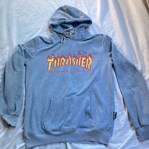 Thrasher; red and yellow flames;hoodie